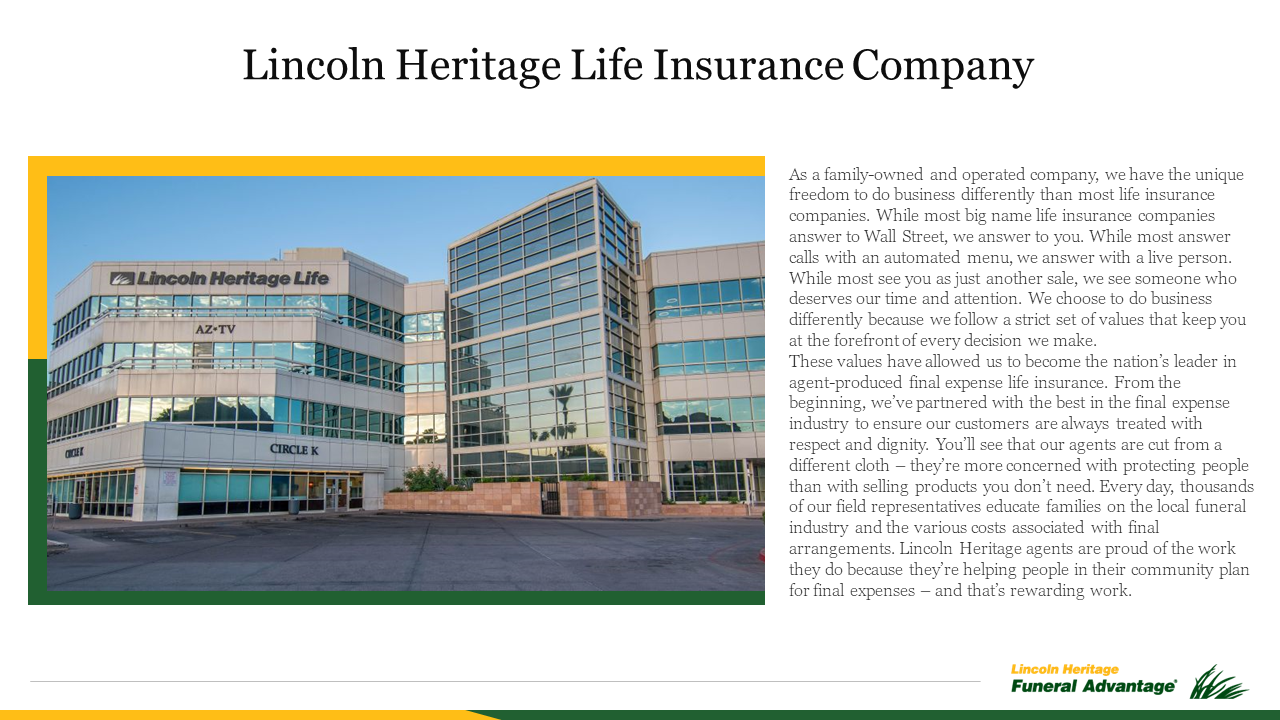 Effective Lincoln Heritage Insurance Company Presentation